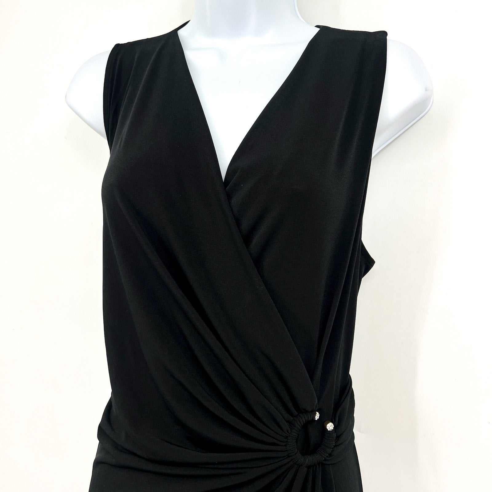 TOMMY BAHAMA Women's Clara Glimmer Maxi Dress Small Black Sleeveless NWT