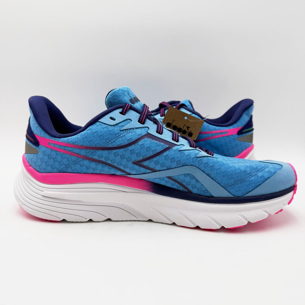 Diadora Womens Equipe Nucleo Running Shoes Size 11.5 EU 43 Blue Pink NWOB