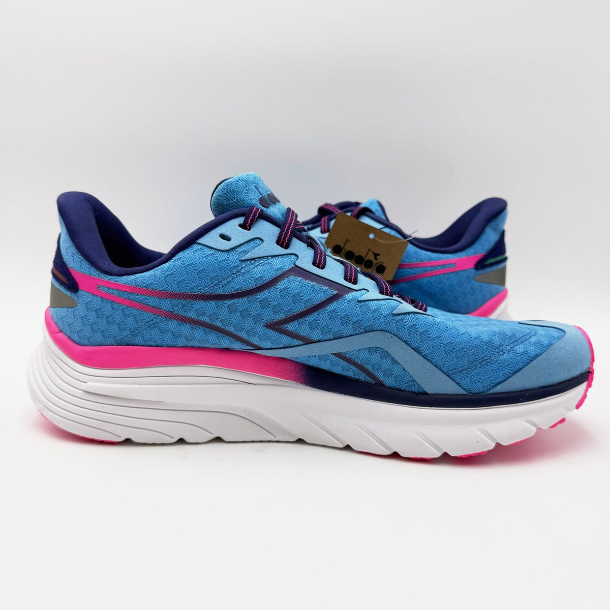 Diadora Womens Equipe Nucleo Running Shoes Size 11.5 EU 43 Blue Pink NWOB
