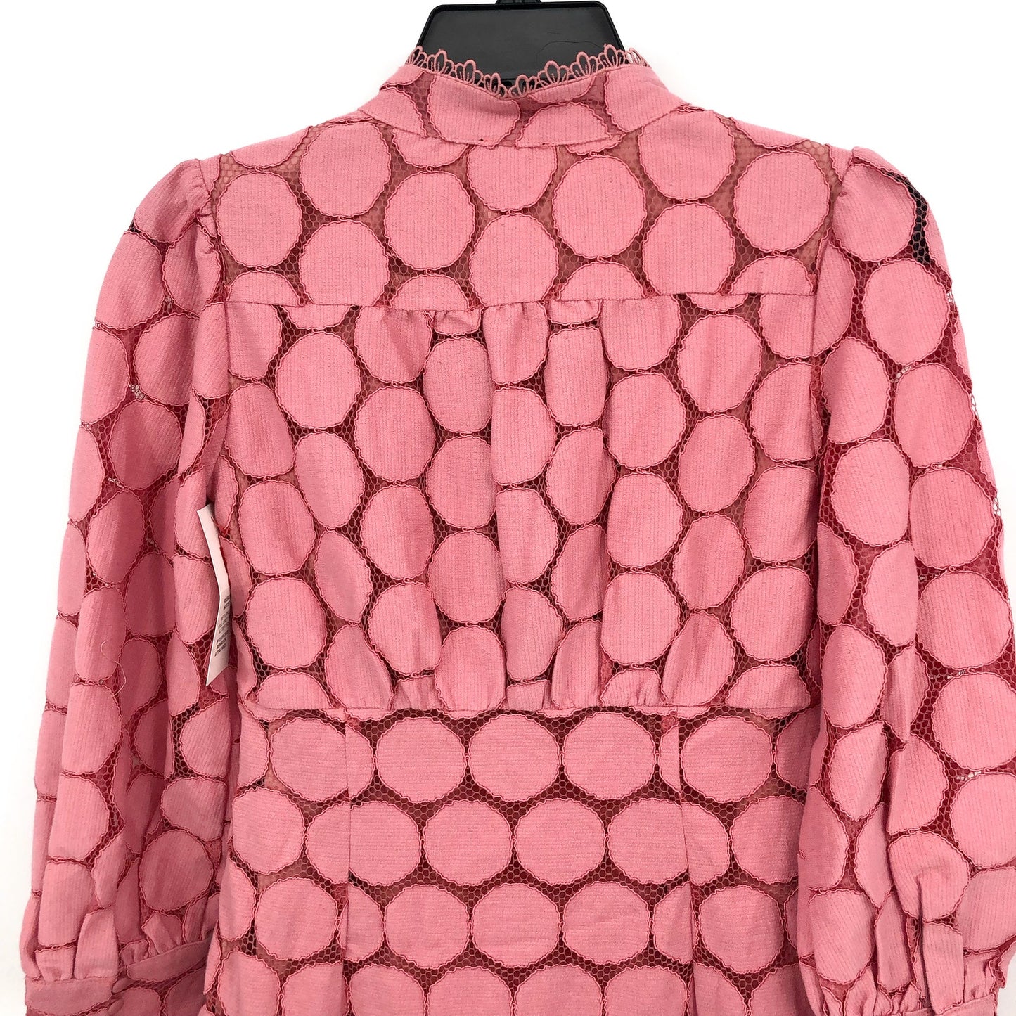 BARDOT JUNIOR Girl's Talina Lace Trim Dress Size 14 Lili Pink Long Sleeves NWT