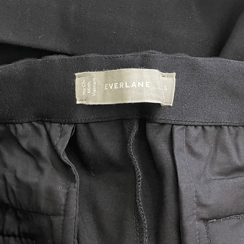 Everlane Womens The Dream Pants Small Black Knit Pull On Tapered NWOT