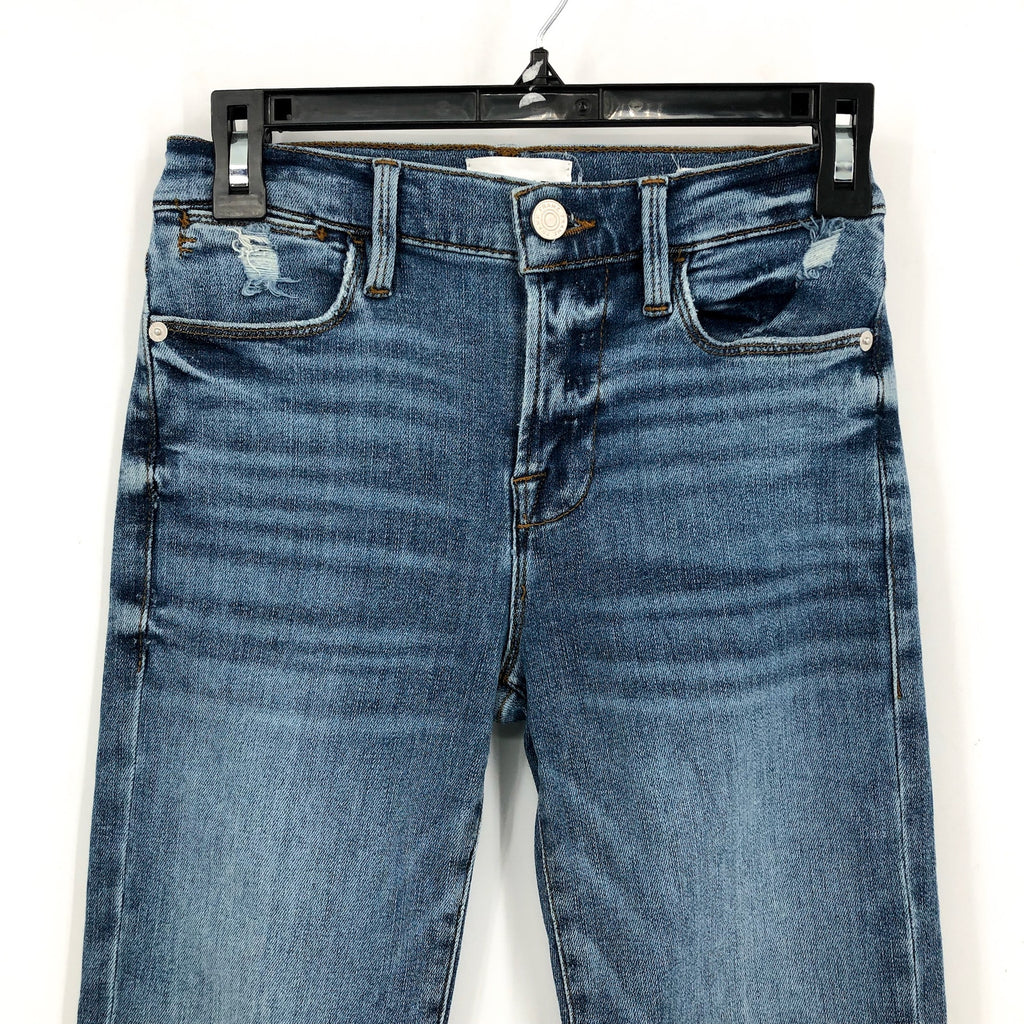FRAME Women's Le High Straight Jeans Size 25 US 0 Blue Wash Westwood Grind NWOT