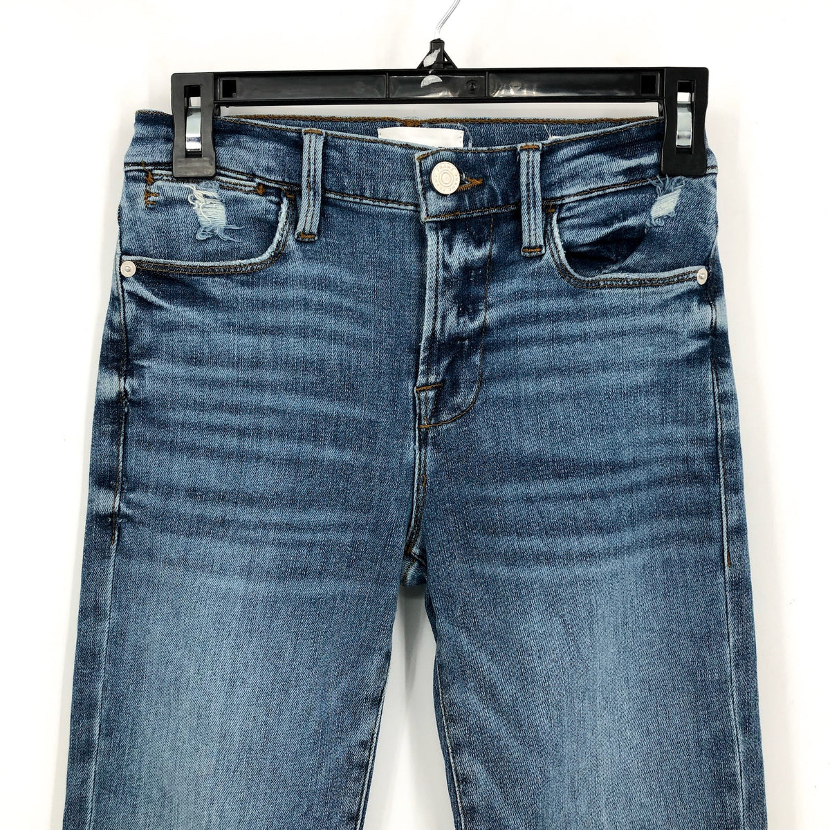 FRAME Women's Le High Straight Jeans Size 25 US 0 Blue Wash Westwood Grind NWOT
