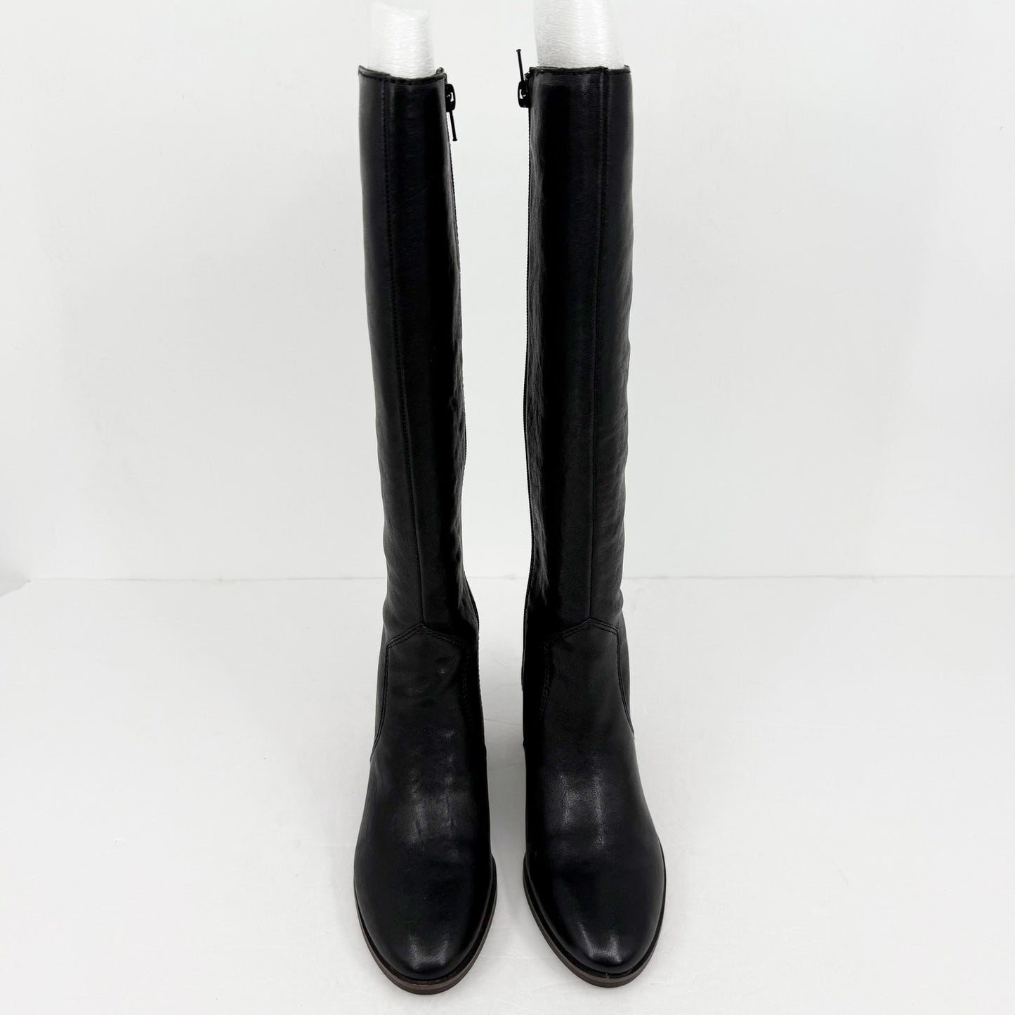 Lucky Brand Womens Cashlin Heeled Knee High Boots US 6.5 M Black Leather NIB