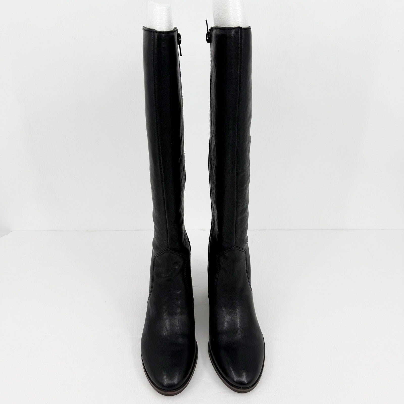Lucky Brand Womens Cashlin Heeled Knee High Boots Size 6.5 M Black Leather NIB