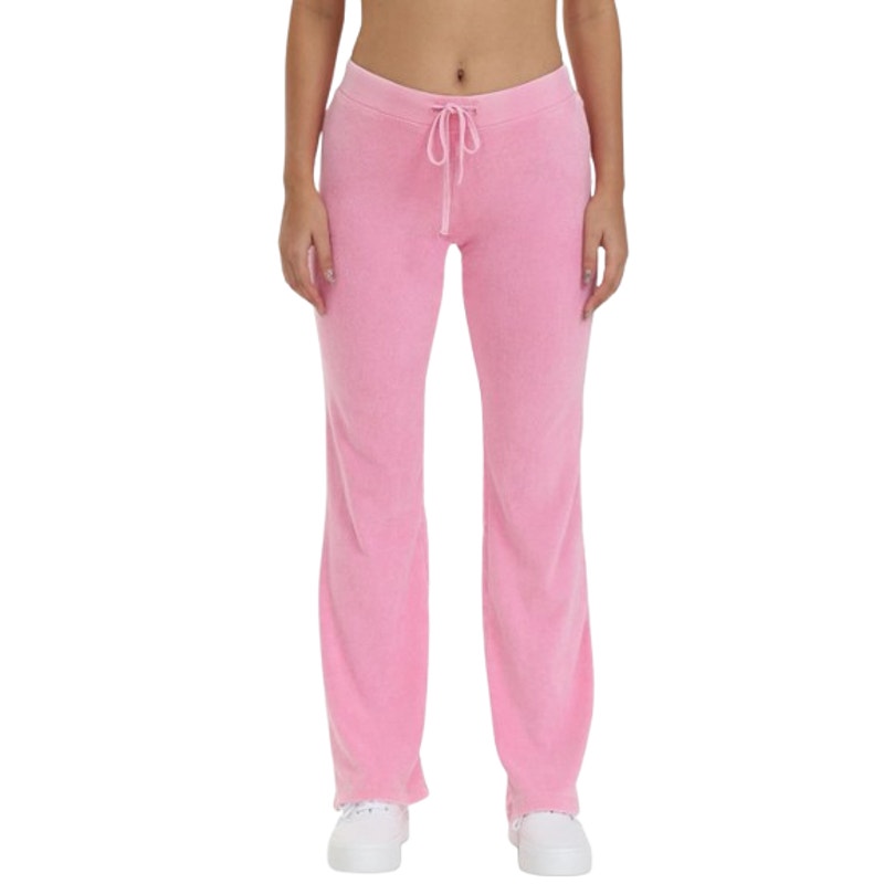 Juicy Couture Garment Dyed Heritage Wide Leg Track Pants Small Hot Pink NWT