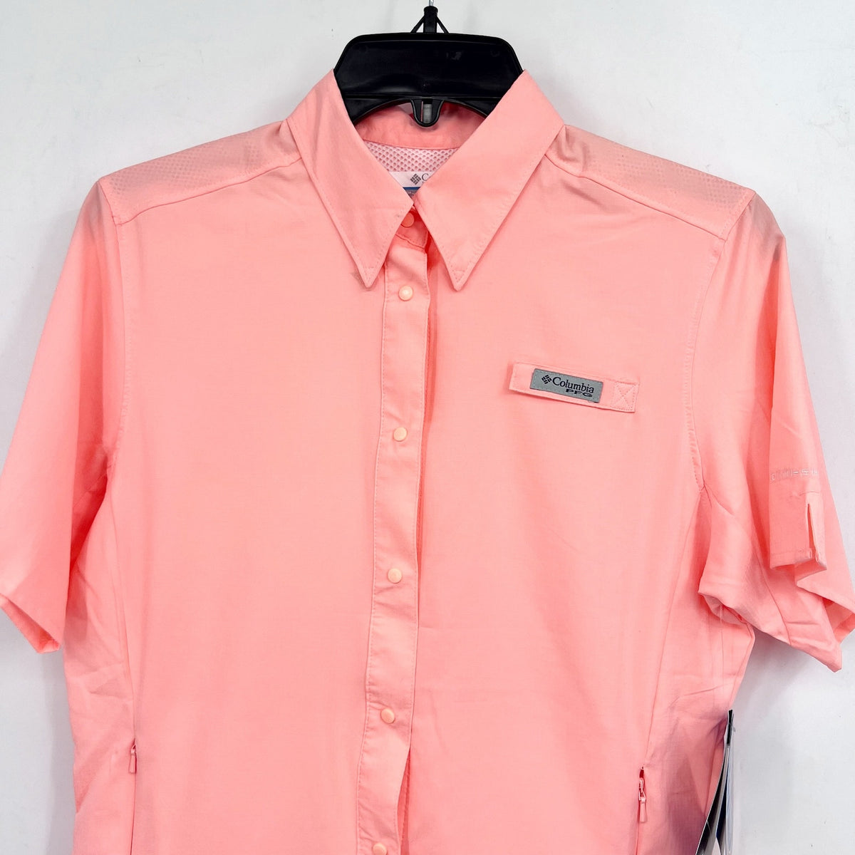 COLUMBIA Women's PFG Tamiami II Short Sleeve Shirt XS Pink Coral UPF 40+ NWT