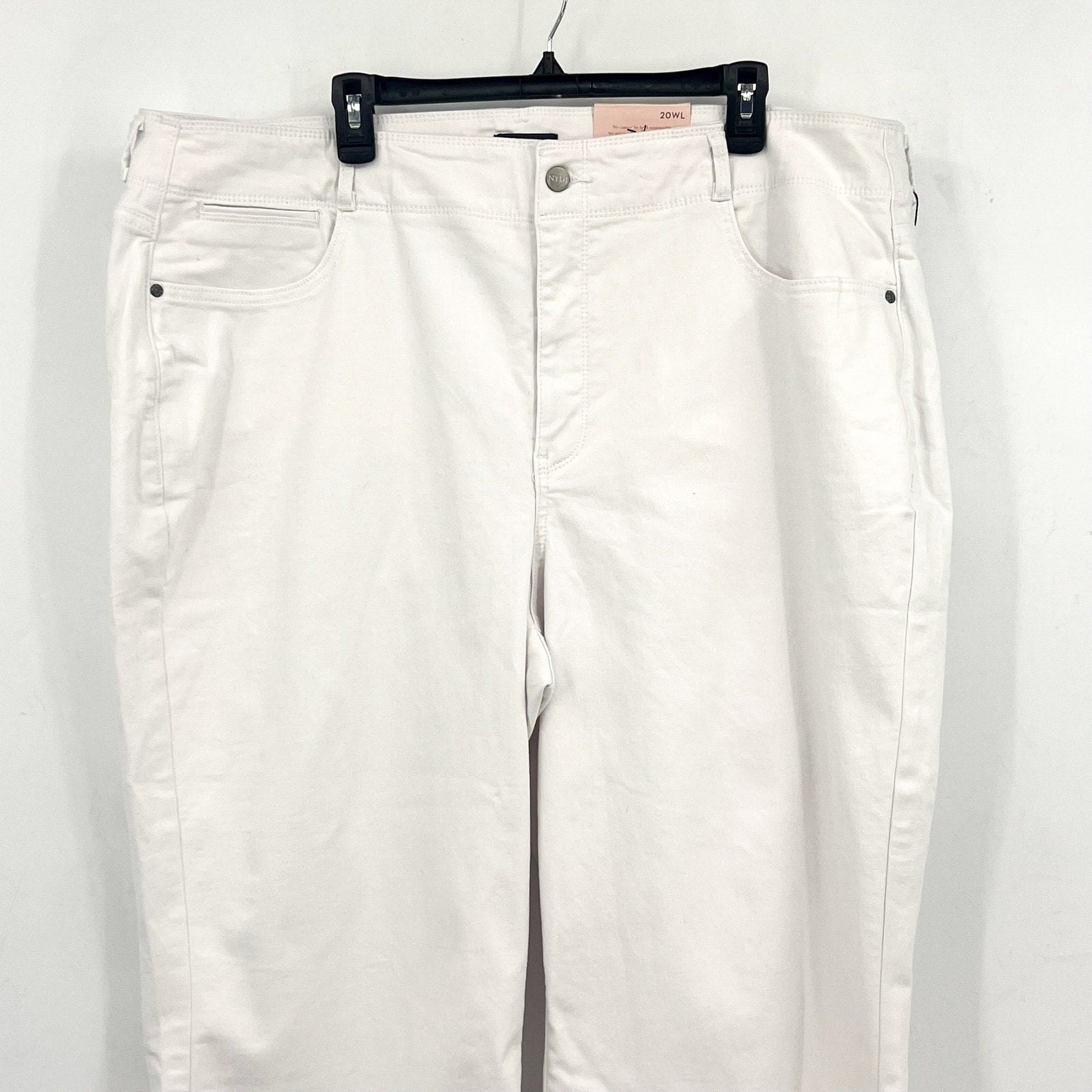 NYDJ Womens Cool Embrace Wide Leg Crop Jeans SIZE 20WL Optic White NWT