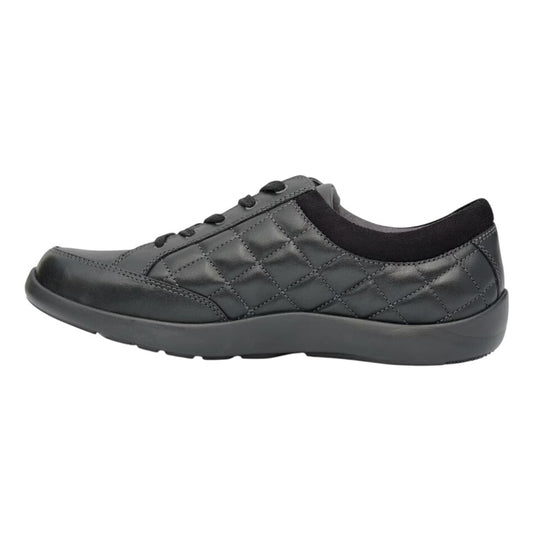 Anodyne Womens No. 75 Casual Sport Sneaker US 9.5 Wide EU 39.5 Black Leather