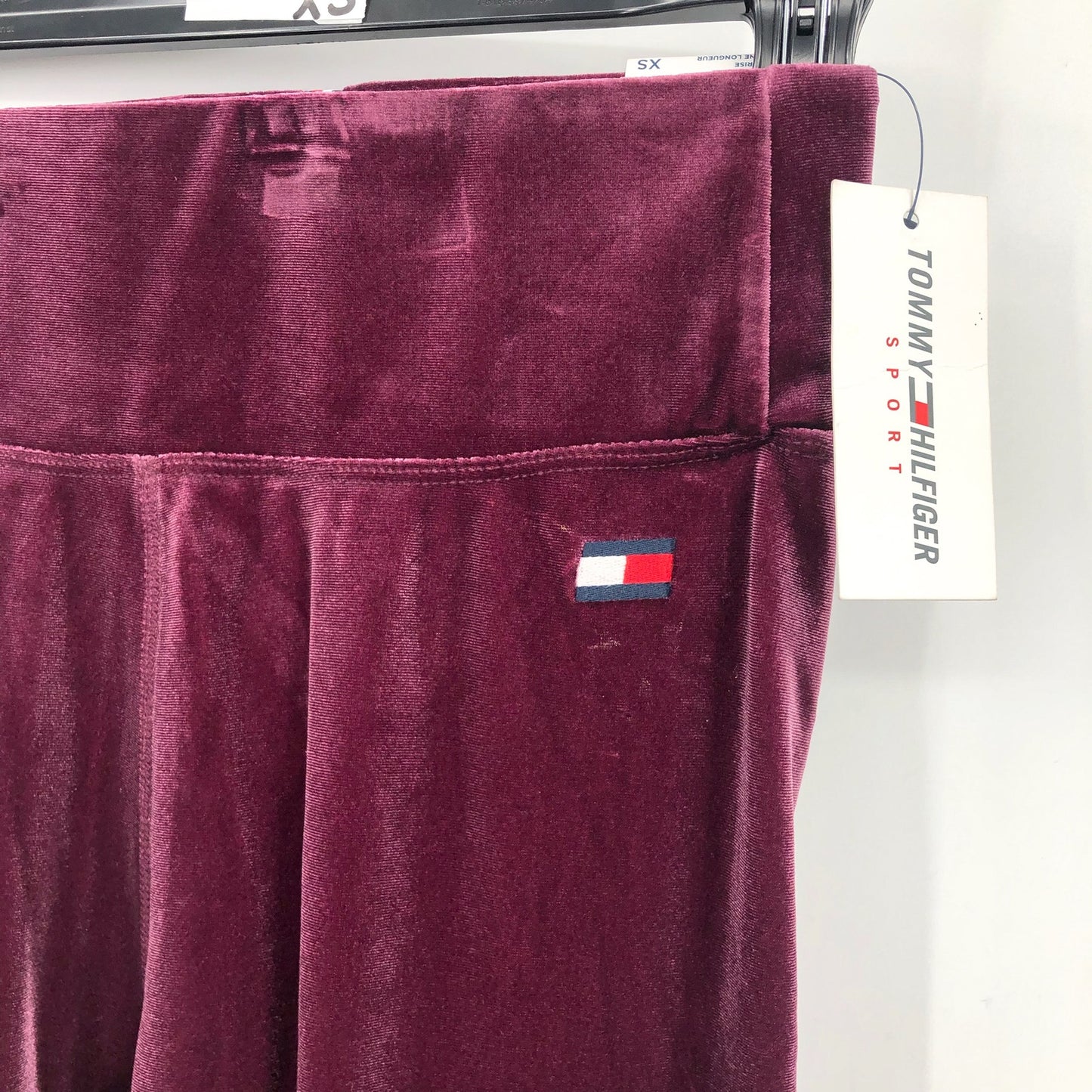 TOMMY HILFIGER Women's Velvet Active Leggings Crushed Grape XS