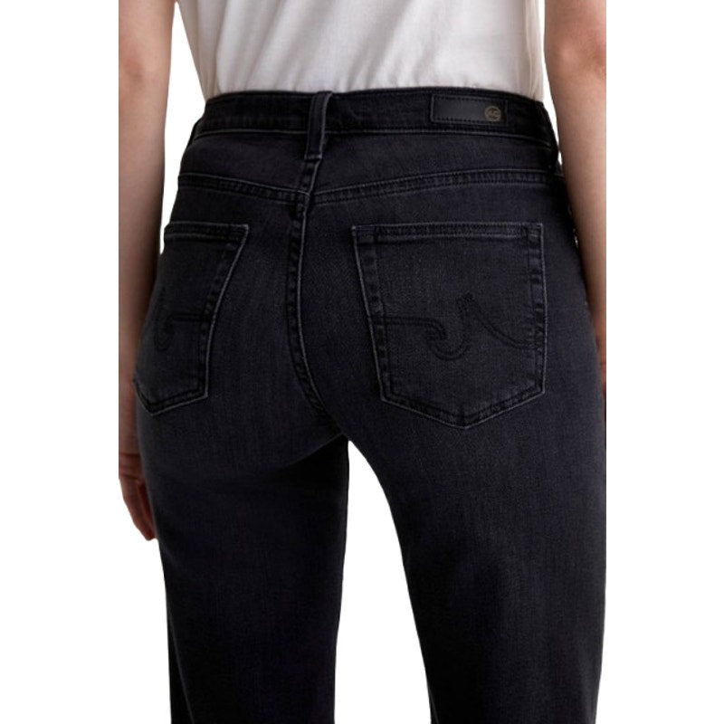 AG ADRIANNO GOLDSCHMIED Brinley Straight Leg Jeans Size 26 4 Black Glasgow NWT