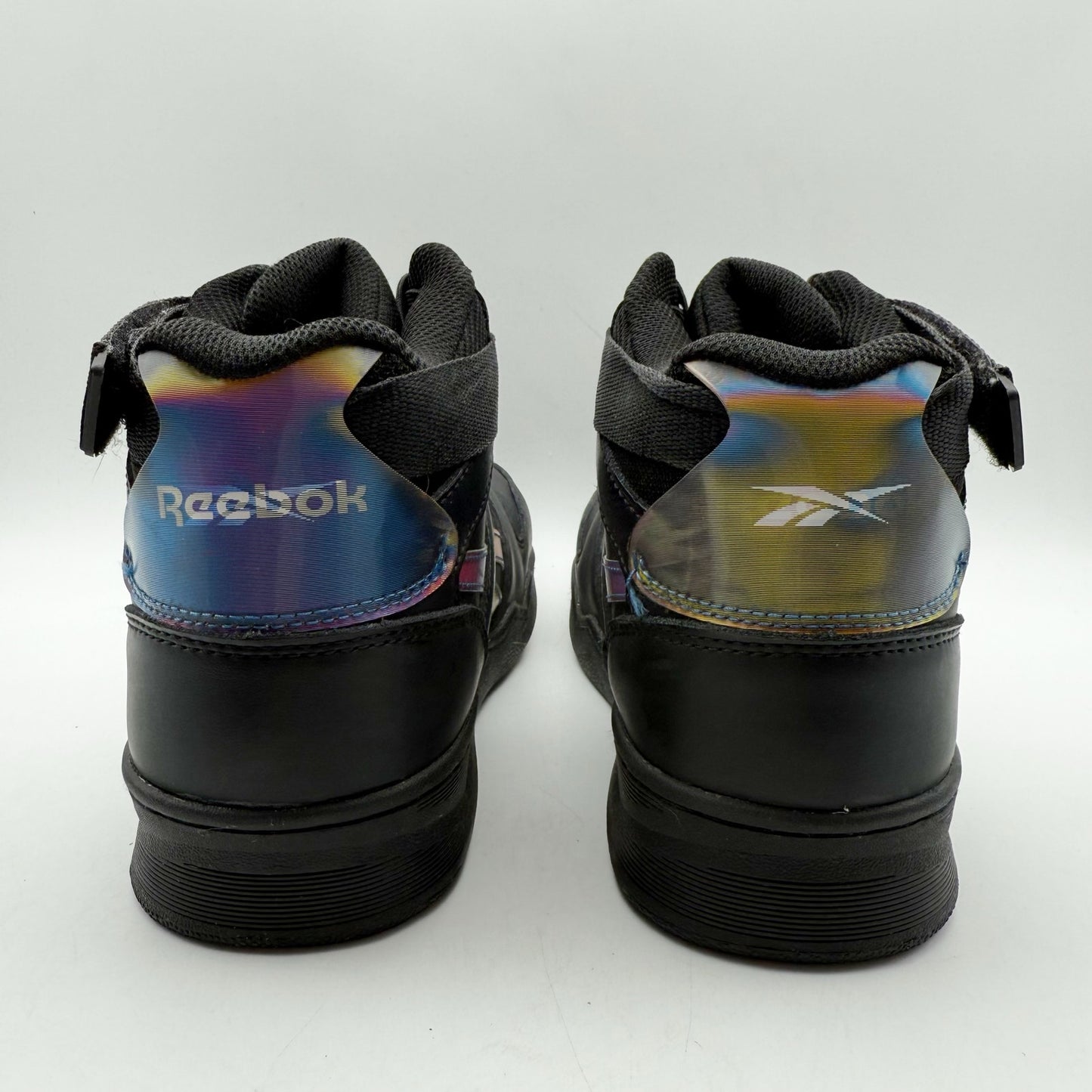 Reebok Womens High Top Work Sneakers 7 WIDE Black Hologram Comp Toe EH SR