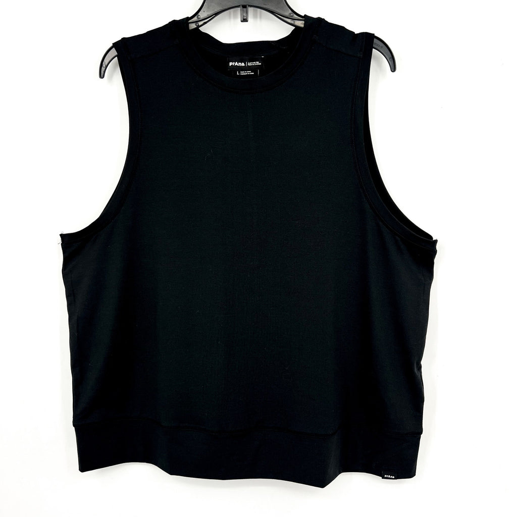 PRANA Women's Sol Searcher Tank Top Large Black Stretch UPF 50+ NWT