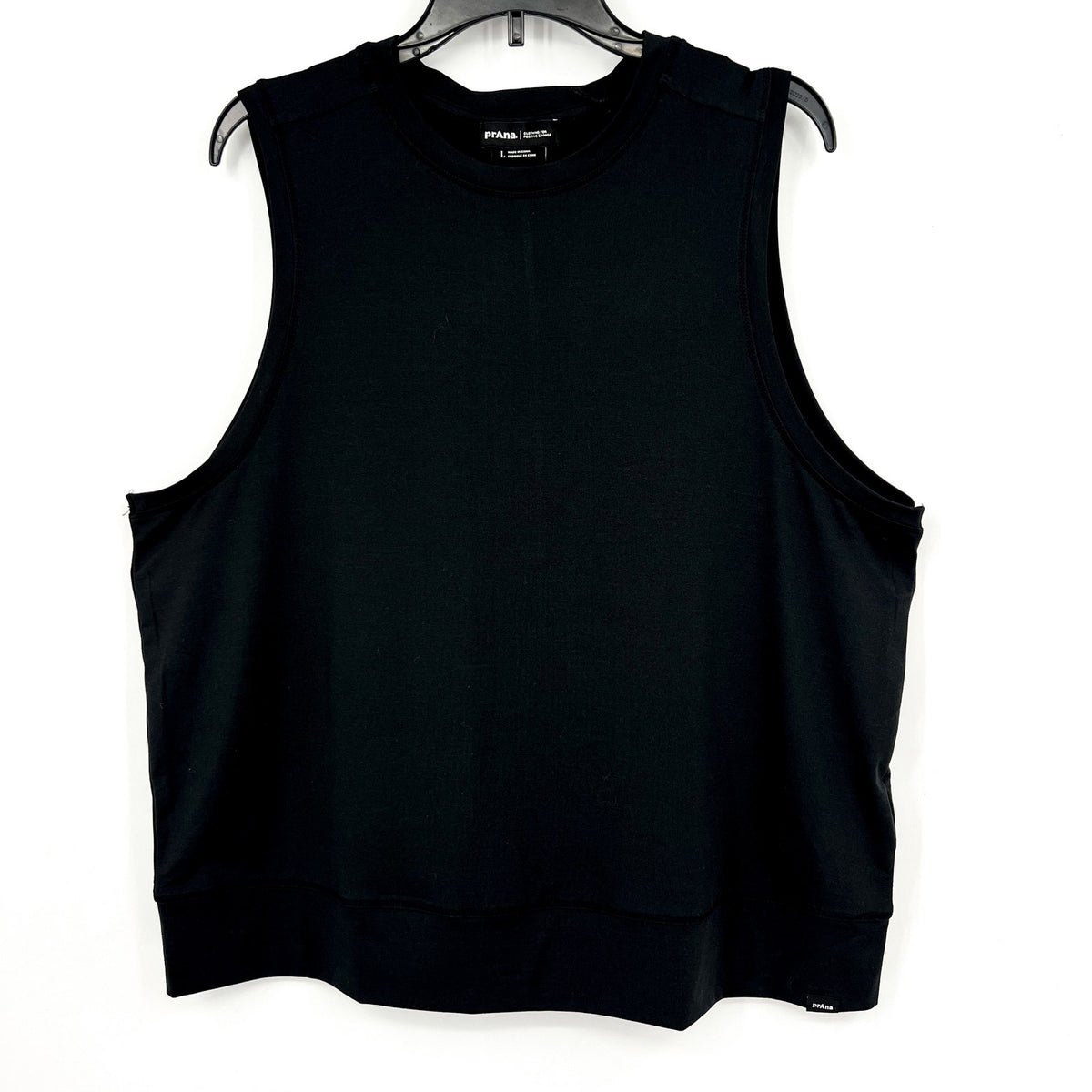PRANA Women's Sol Searcher Tank Top Large Black Stretch UPF 50+ NWT