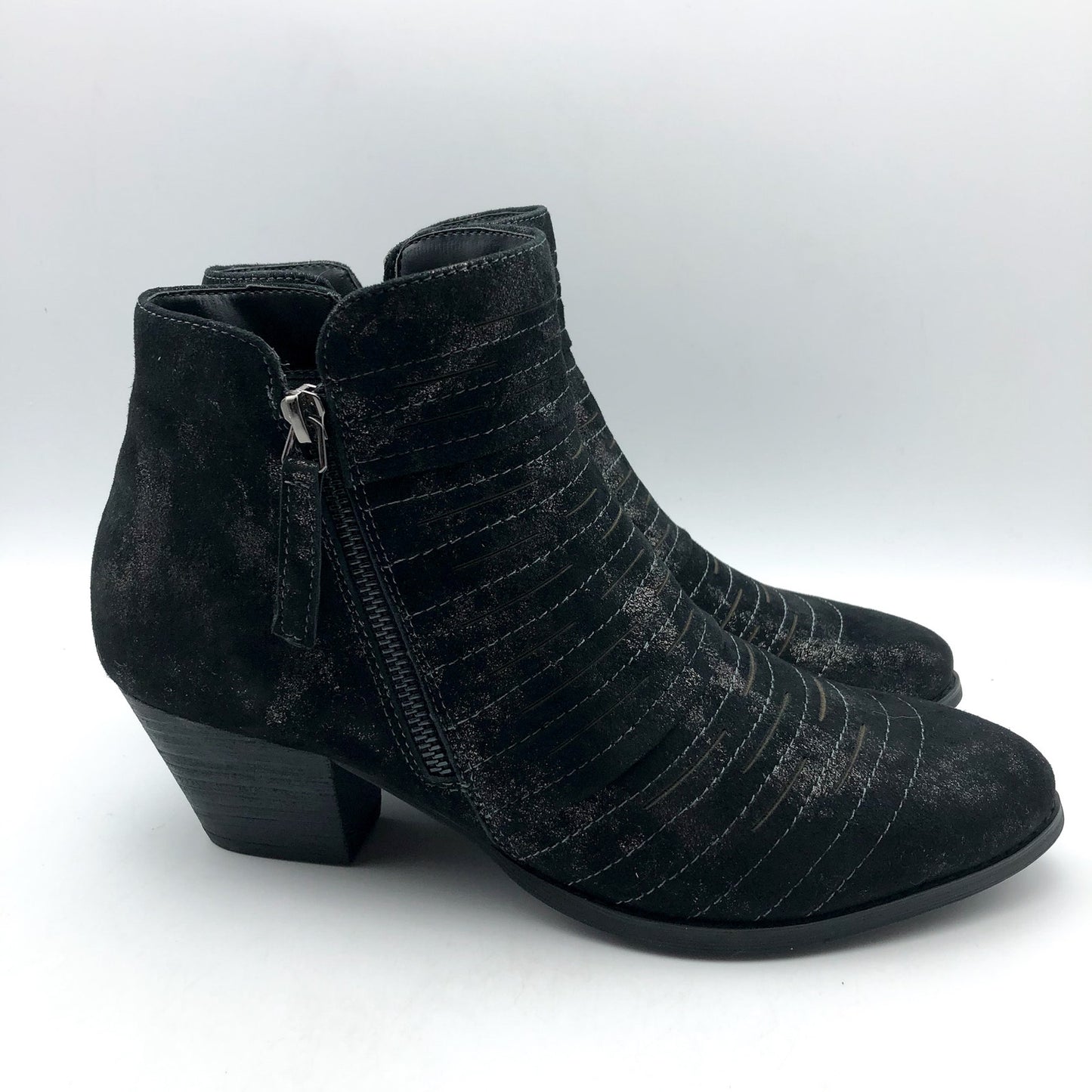 David Tote Womens Bellview Ankle Booties US 10 M Black Antique Suede NIB