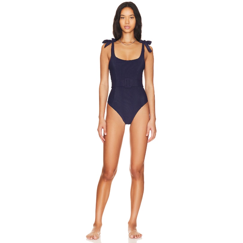 Beach Riot Women's Sydney One-Piece Swimsuit XL Navy Blue MISSING BELT NWOT