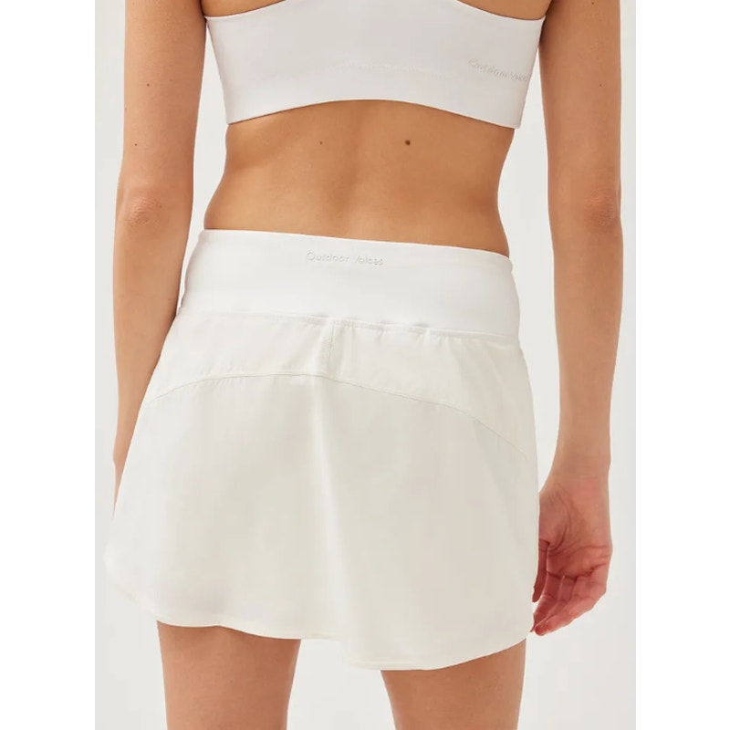 OUTDOOR VOICES Women's Hudson 4" Skort XXS White Skirt Lined Lightweight NWT