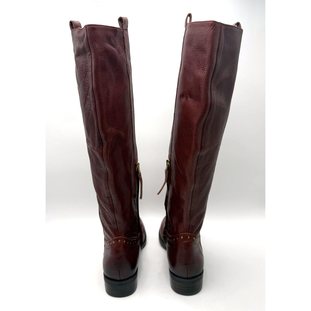 Sam Edelman Womens Prina Knee High Riding Boots Size 8.5 EU 38.5 Mahogany NWOB