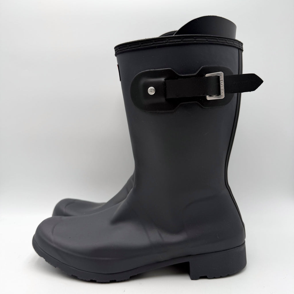 Hunter Womens Original Tour Short Mid Rain Boot Size 10 Black Waterproof NWOB