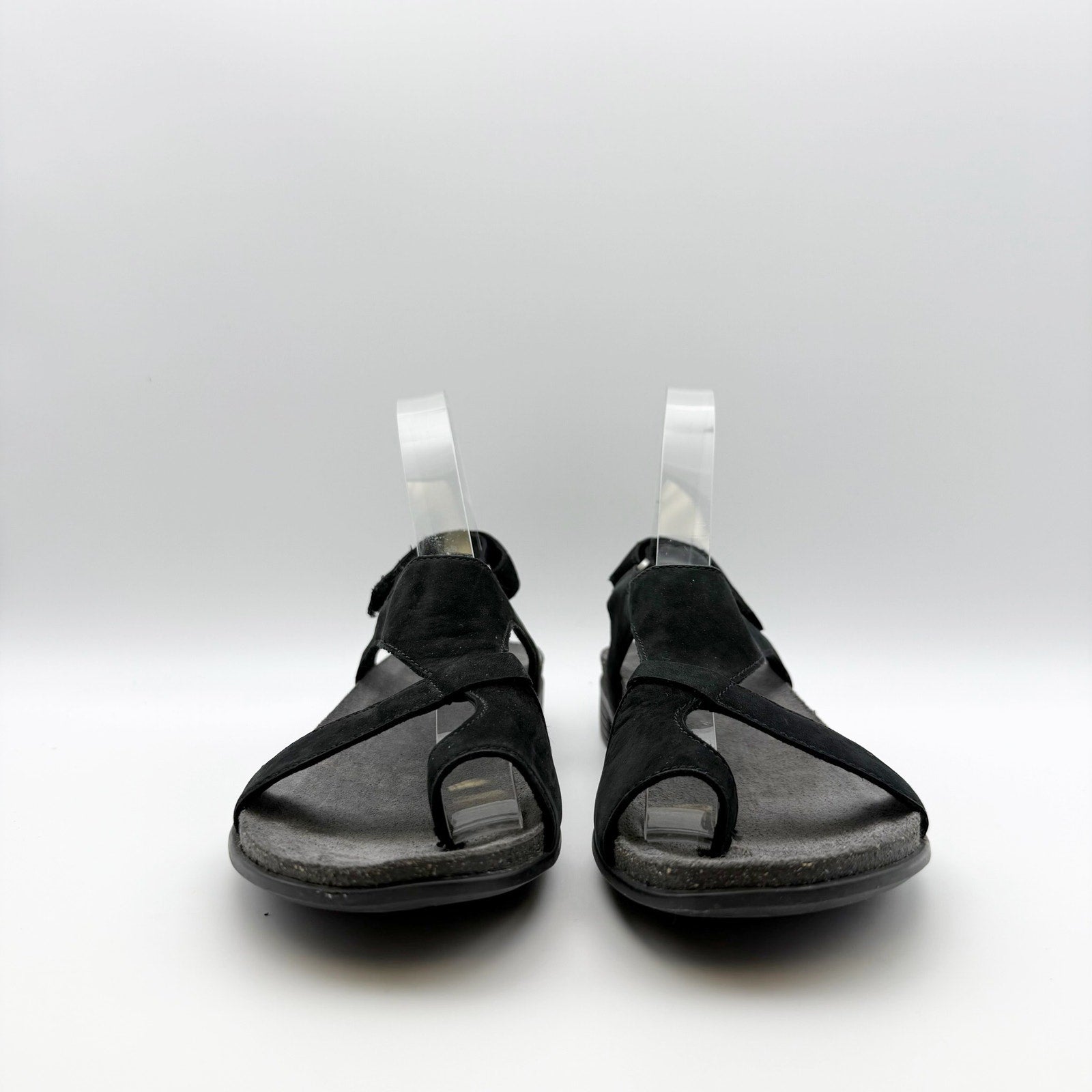 Munro Womens Meghan Asymmetric Slingback Sandal US 9 Super Slim Black NWOB