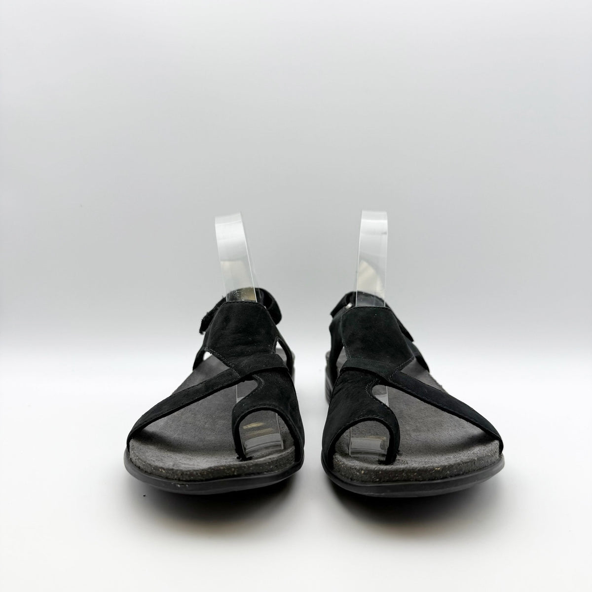 Munro Womens Meghan Asymmetric Slingback Sandals Size 9 SS Super Slim Black NWOB