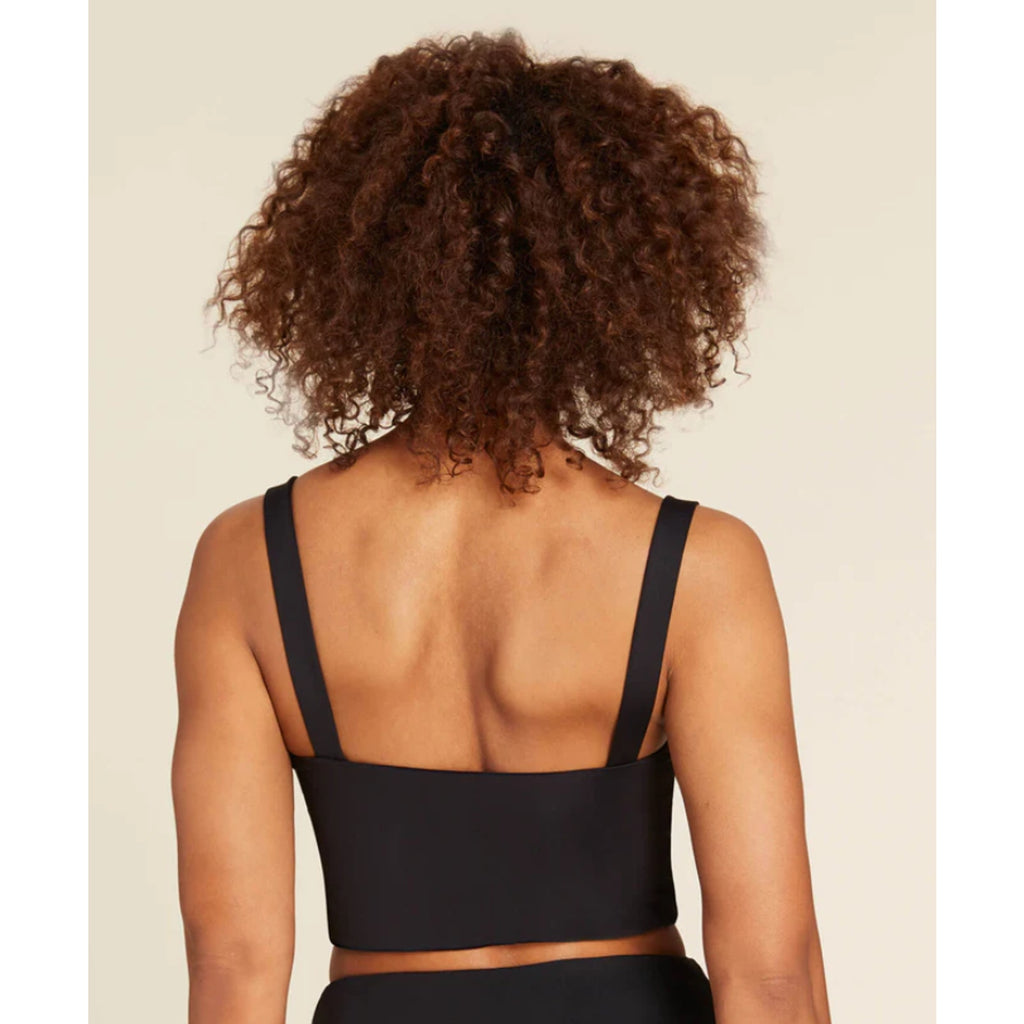 ANDIE SWIM Women's The Snap Tankini Top XL D Flat Black Square Neck NWT