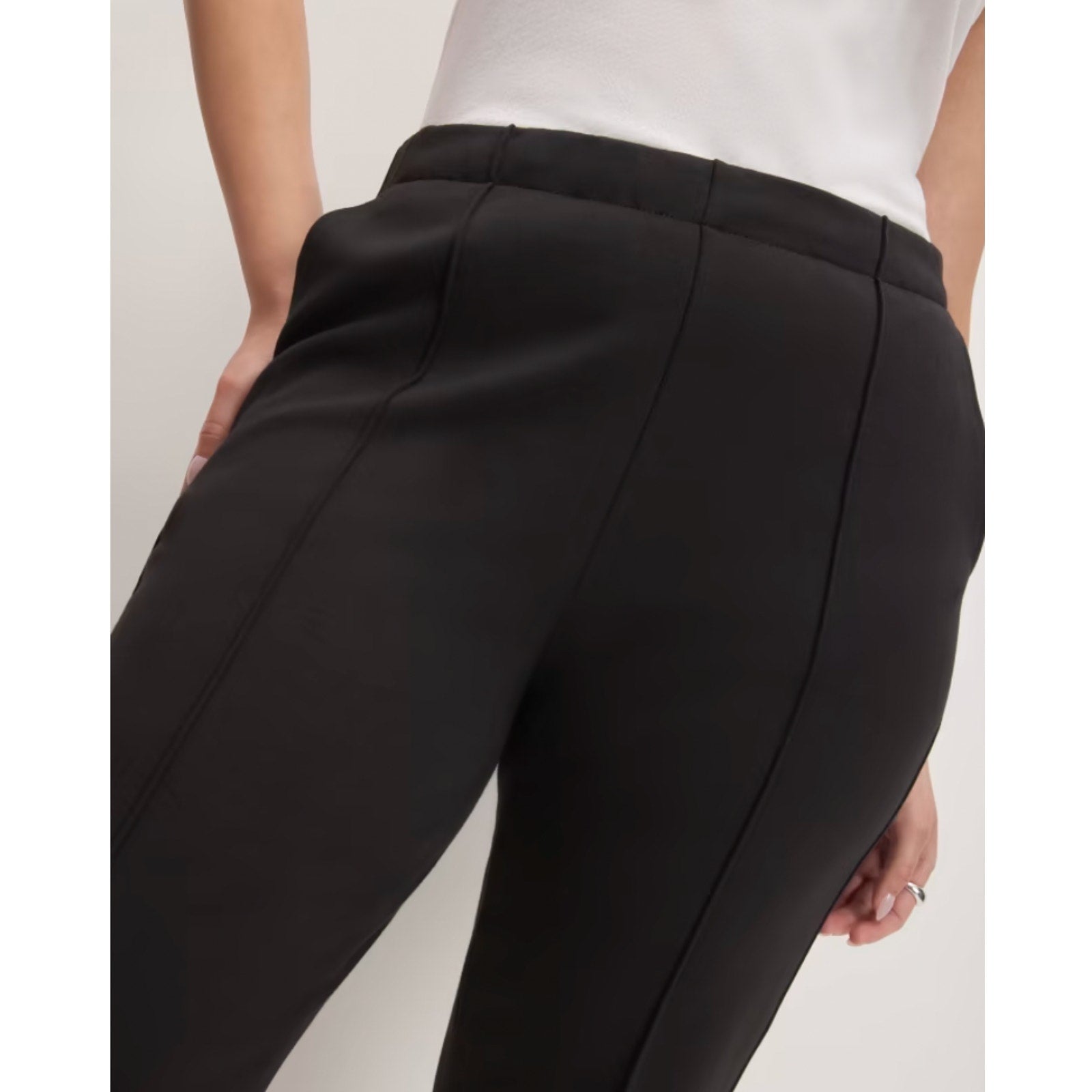 Everlane Womens The Dream Pant Small Black Knit Pull On Taper Slim Fit Ankle NWT