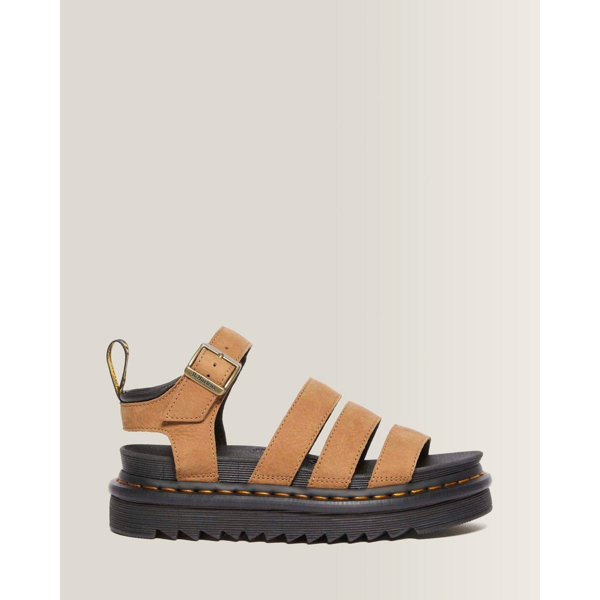 Dr Martens Womens Blaire Sandals Size 10 EU 42 Brown Desert Tumbled Nubuck NIB