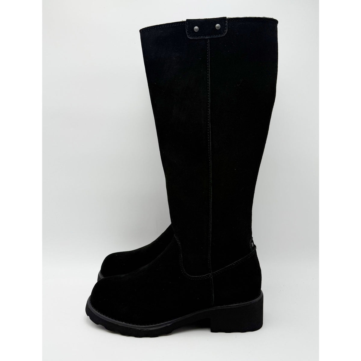 Bearpaw Womens Audrina Knee High Boots Size 6 Black Suede Water Repellent NIB