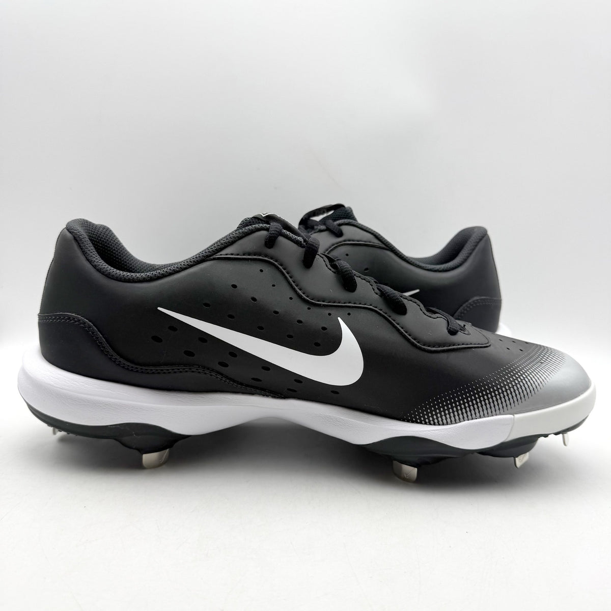 Nike Mens Alpha Huarache Varsity 4 Low Baseball Cleats US 12 Black Grey NWOB