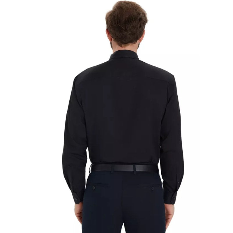 ALFANI Men's Regular-Fit Button Down Dress Shirt Small Black Long Sleeve NWT