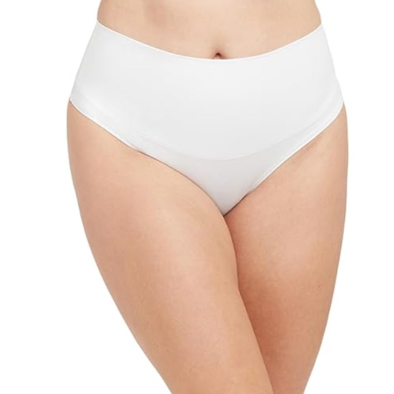 SPANX Women's Cotton Control Thong Medium White Tummy Shaping 40052R NWT