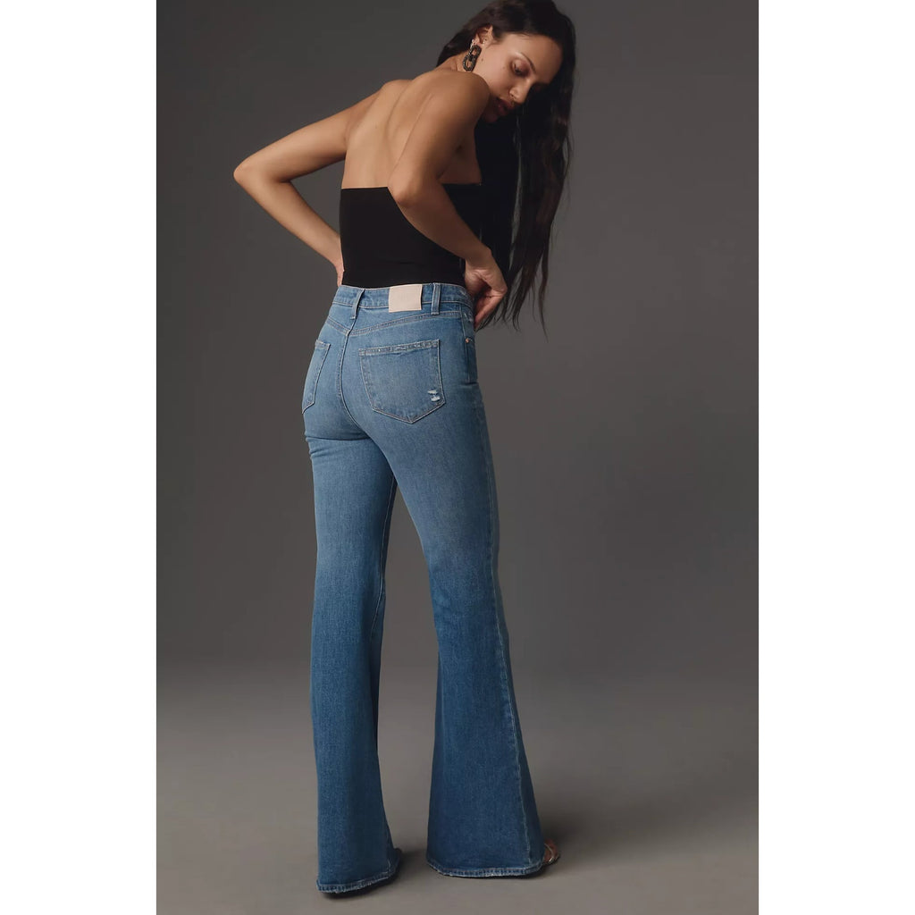 PAIGE Womens Charlie Flare Jeans Size 26 US 2 Gabriella Blue High Rise NWOT
