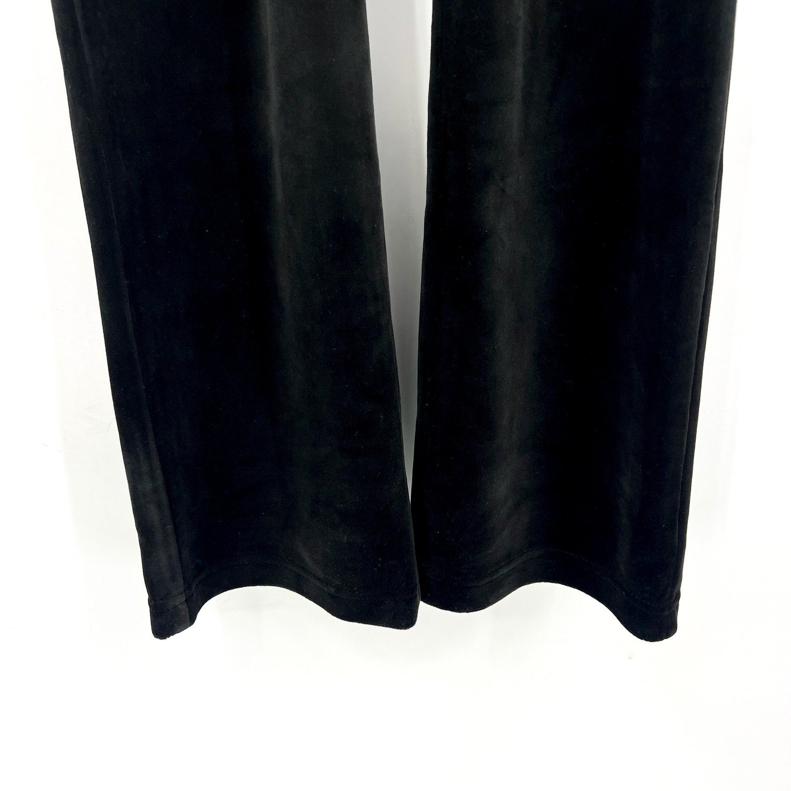 JUICY COUTURE Women's OG Big Bling Velour Track Pants Small Black Liquorice NWT