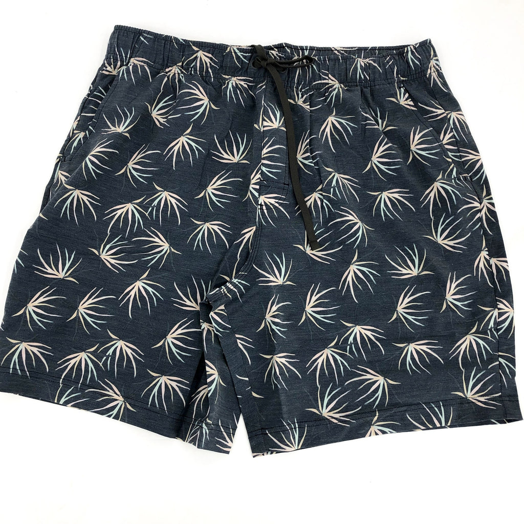 PRANA Men's Metric Board Short Size XXL Black Bloom 8" inseam Drawstring NWT