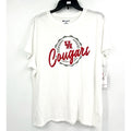 CHAMPION Women's UH Cougars Faux Crest T-shirt XXL White Red Short Sleeve NWT