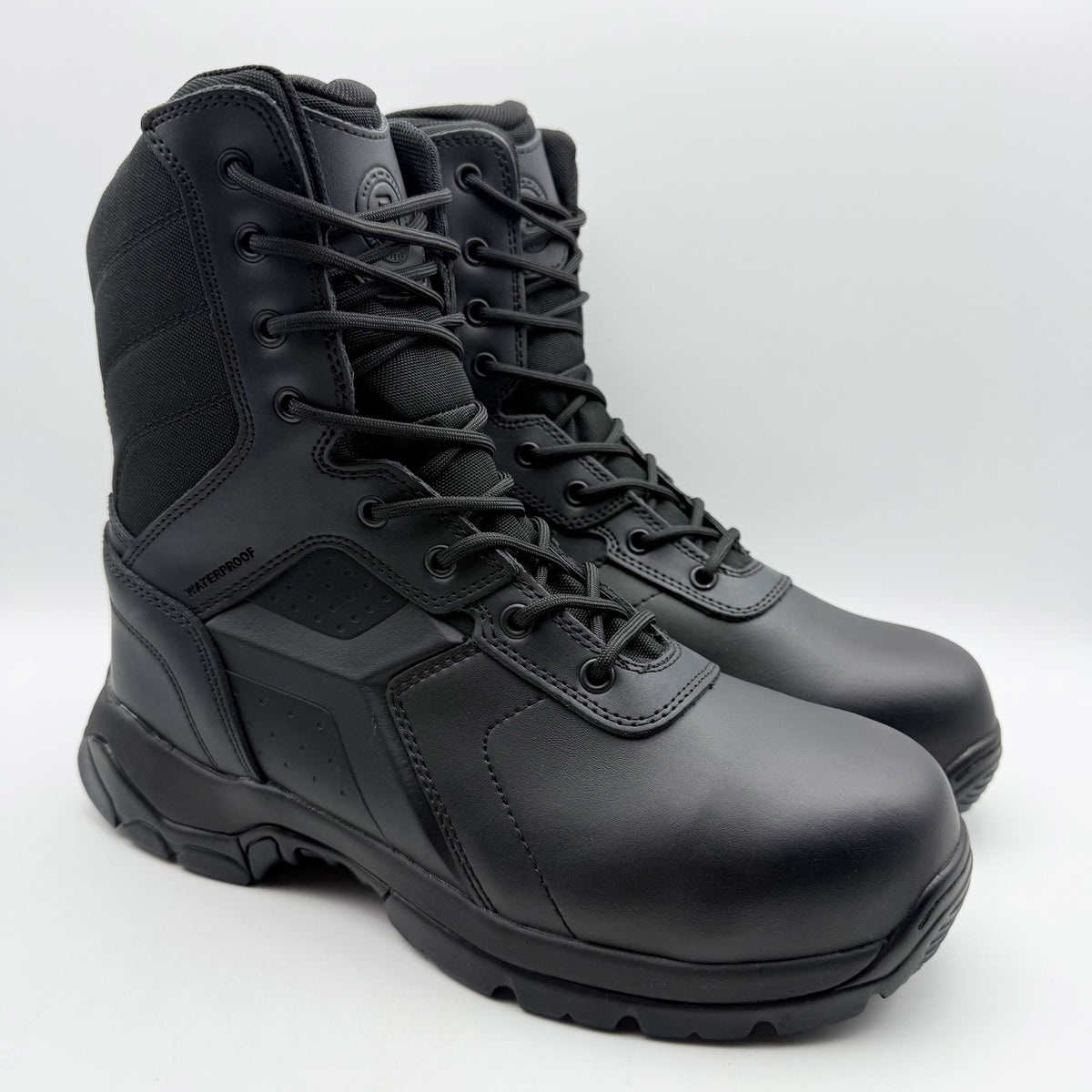 Battle Ops Mens 8” CT Tactical Duty Boot Size 9 Black Leather Waterproof NIB