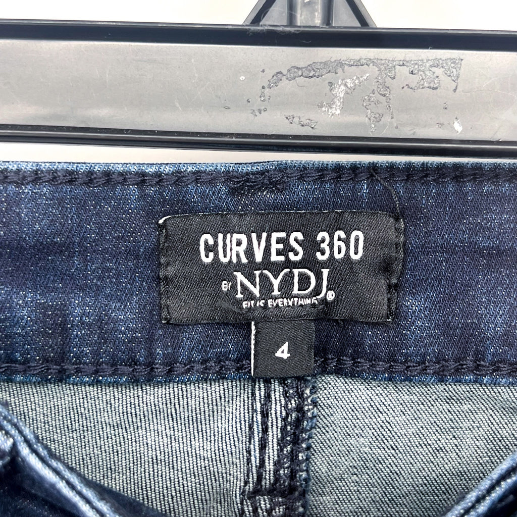 NYDJ Curves 360 Womens Slim Straight Crop Jeans Size 4 Mesquite Blue NWT