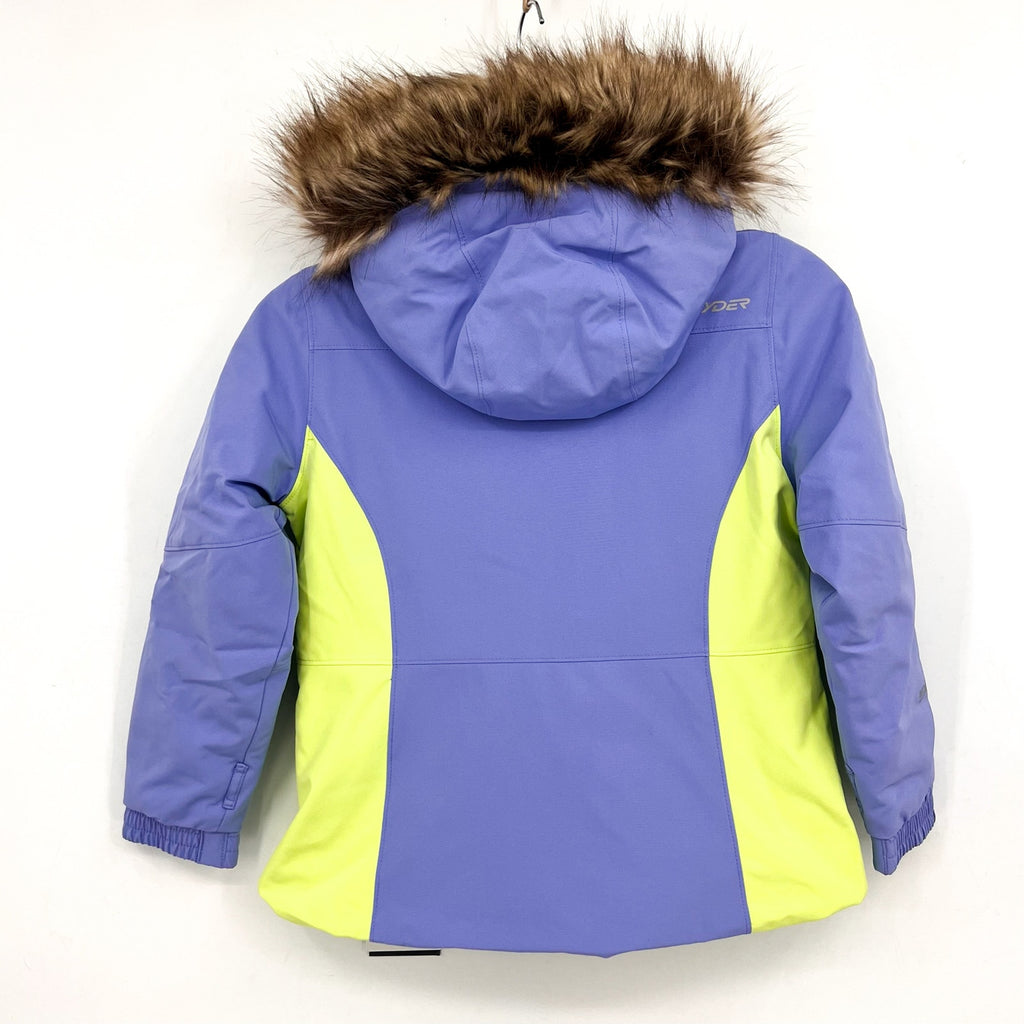 SPYDER Girl's Lola Ski Jacket SIZE 7 Purple Green Insulated Hooded NWT