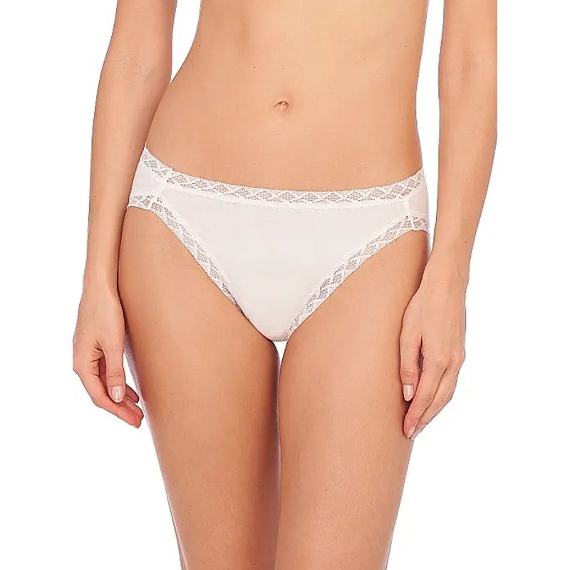 NATORI Womens Bliss French Cut Brief 3-Pack Panties Large Black, Cafe, White NWT