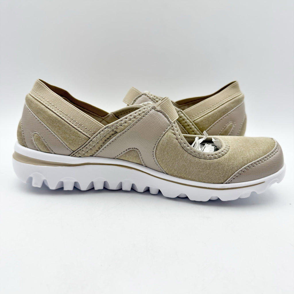 Propet Womens Onalee Mary Jane Shoes US 7 Narrow Beige Casual Flats Diabetic NIB