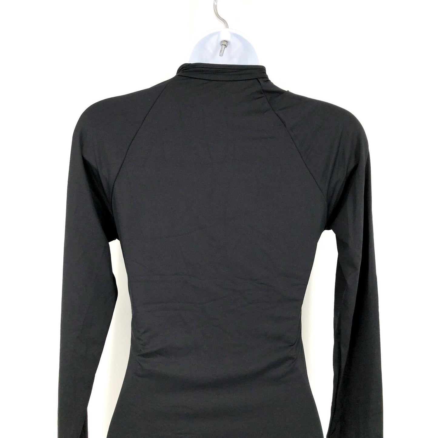SEAFOLLY Women's Plain Zip Front Swim Surfsuit Size 8 Black Long Sleeve