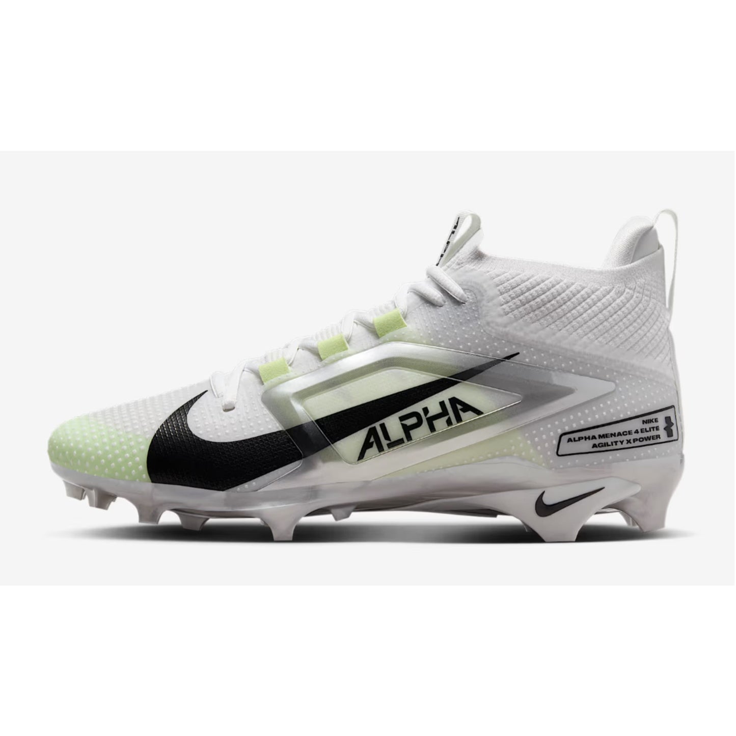 Nike Mens Alpha Menace 4 Elite Football Cleats Size 10 White Yellow NWOB
