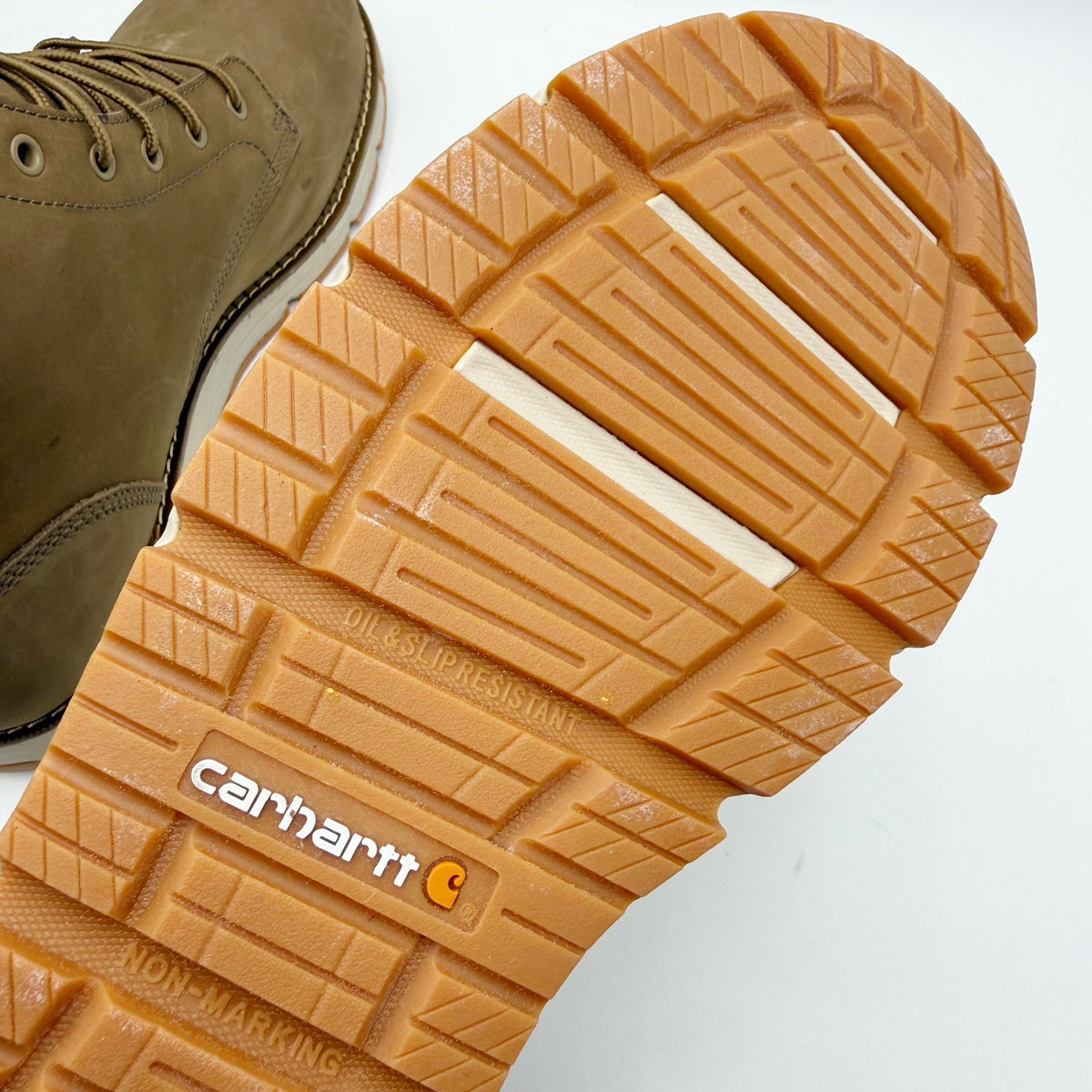 Carhartt Mens Millbrook Wedge Boots US 14 M Khaki Tan Leather Waterproof NIB