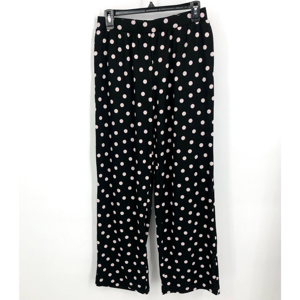 KATE SPADE Womens Long Sleeve Sweater Knit Pajama Set Small Black White Dot NWT