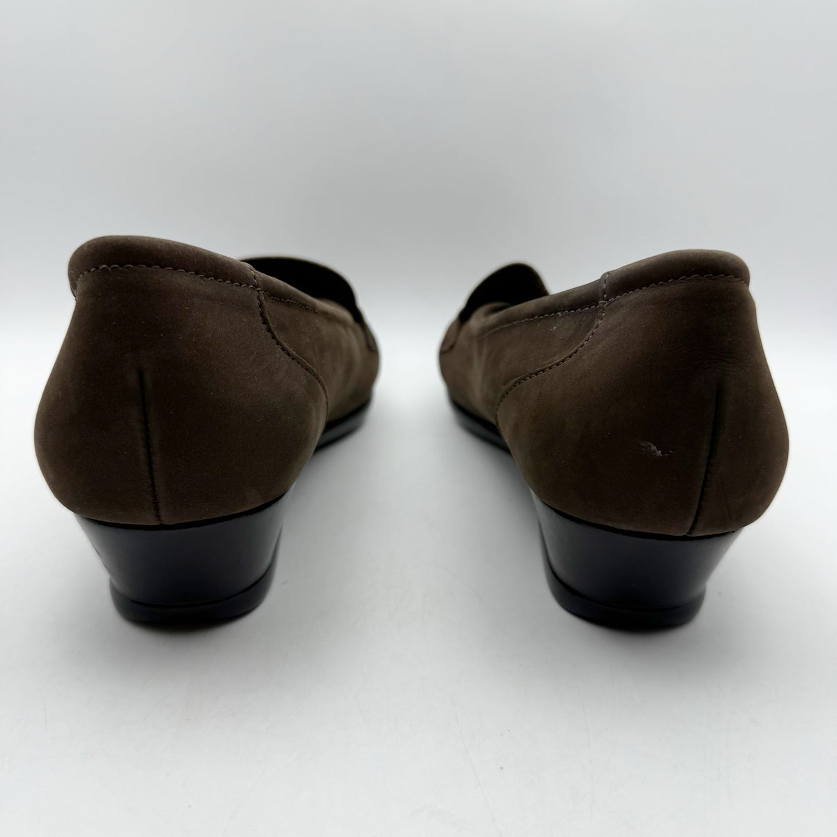 SAS Womens Taylor Wedge Loafers Size 12 M EU 42.5 Brown Leather NIB