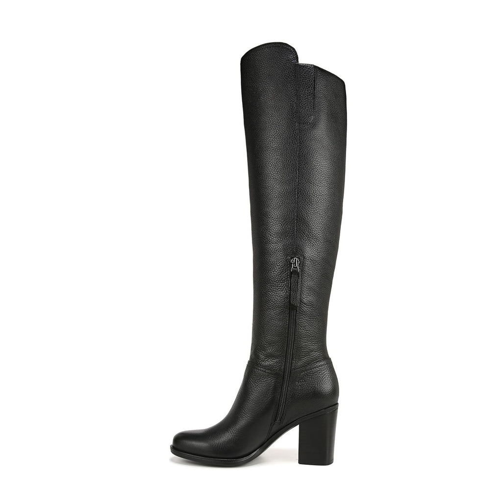 Naturalizer Womens Kyrie Knee High Boots Size 7 M Wide Calf Black Leather NIB