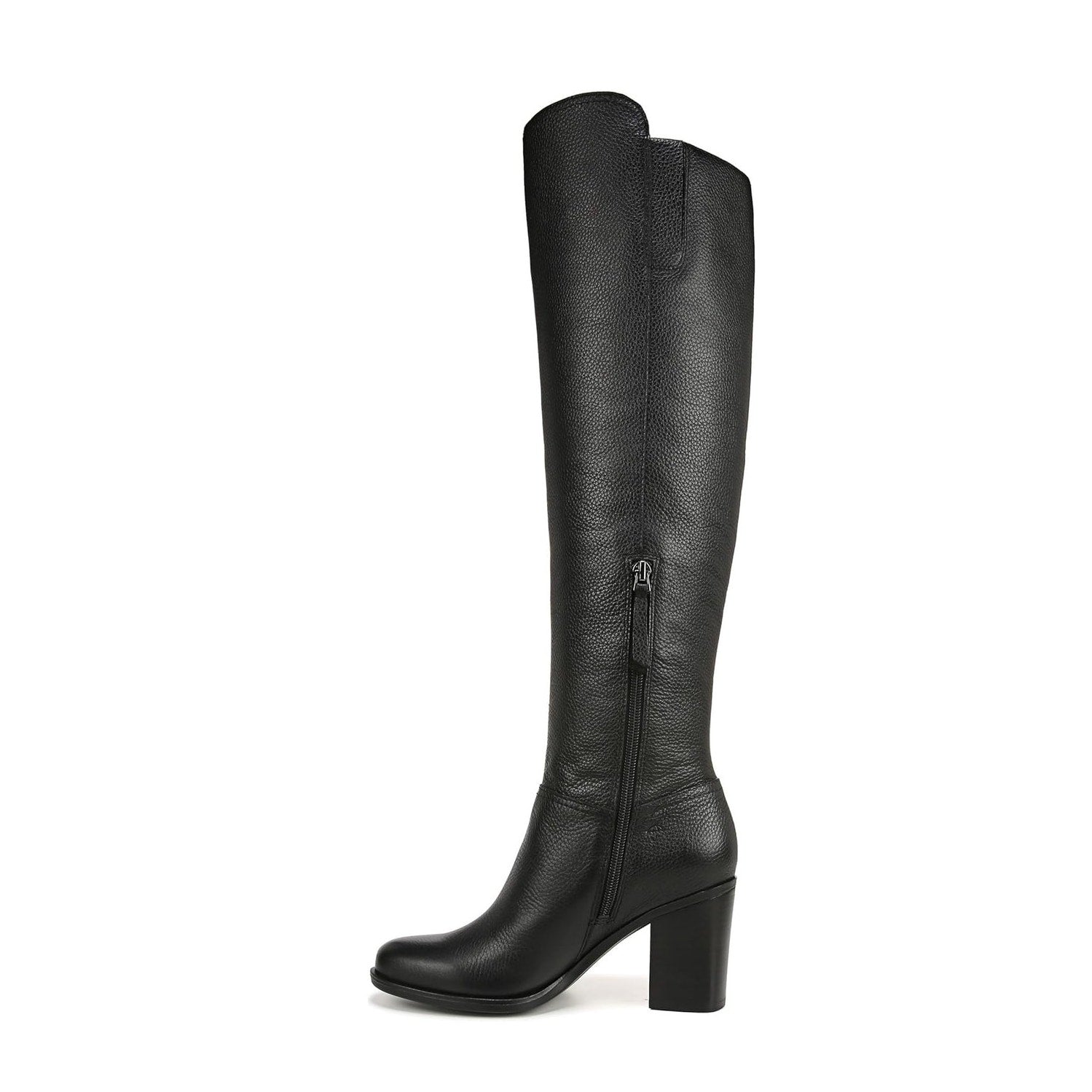Naturalizer Womens Kyrie Knee High Boots Size 7 M Wide Calf Black Leather NIB