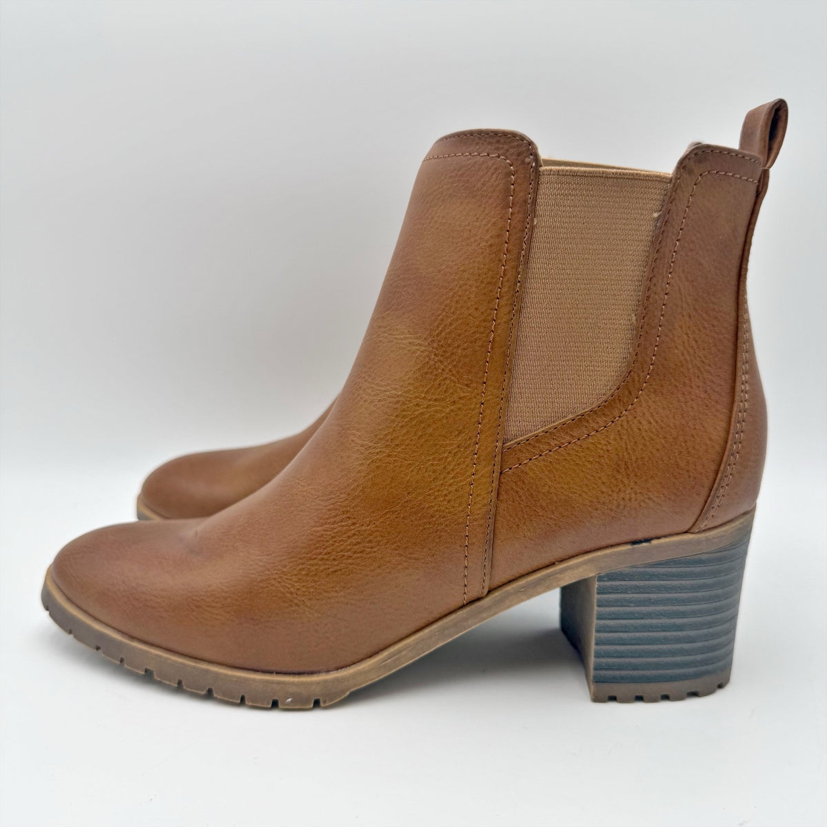 LifeStride Womens Mesa Chelsea Ankle Boots Size 8 M Whiskey Brown NIB
