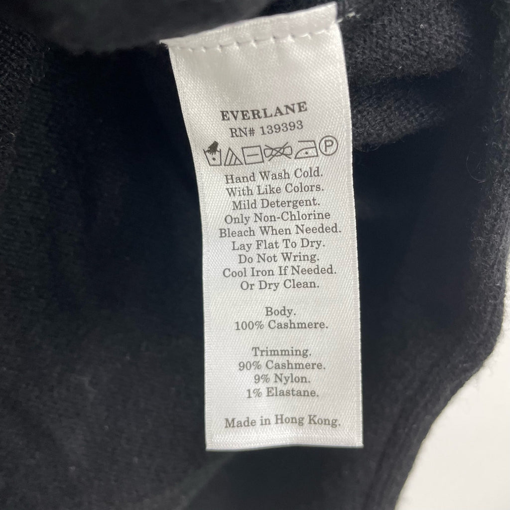 Everlane Womens The Cashmere Turtleneck Dress Large Black NWT